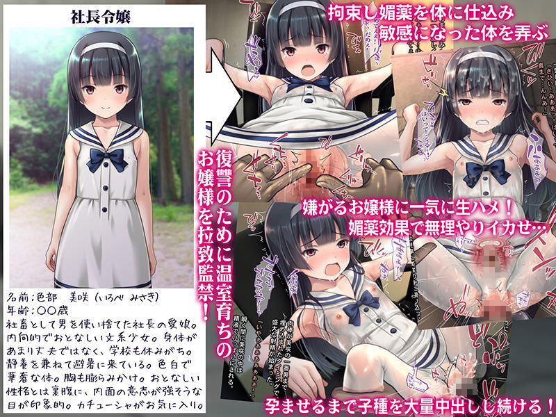 社長令嬢を監禁して強姦する同人CG集